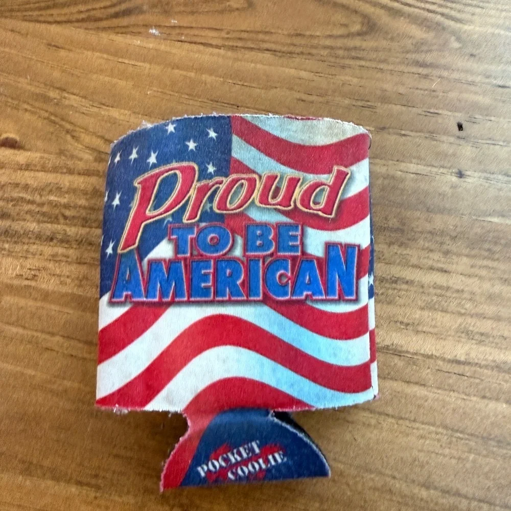 Proud to Be American Red, White & Blue Can Koozie